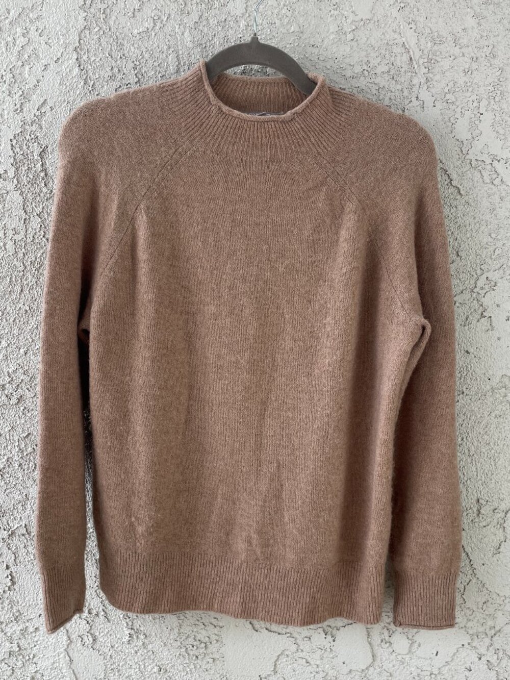 J.Crew Re-Imagined Brown Alpaca Merino Wool Blend Mock Neck Sweater Small